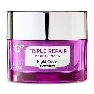 Equate Triple Repair Moisturizer Night Cream – 1.7 oz Overnight Face Cream, NEW